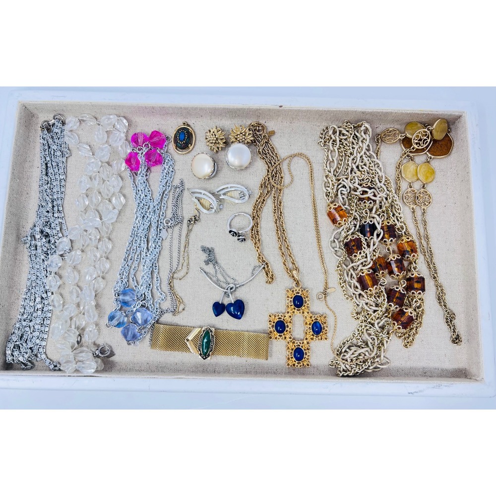 Vintage Sarah Coventry Gold & Silver Tone Necklaces Bracelet Earrings Lot Of 15
